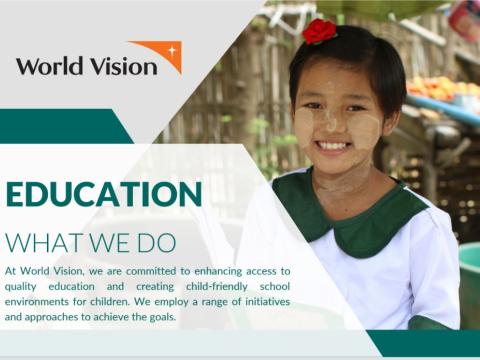 World Vision International Myanmar, Education Sector Factsheet 