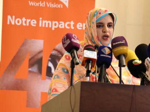 The Mauritanian ministry of social affairs during the ceremony.