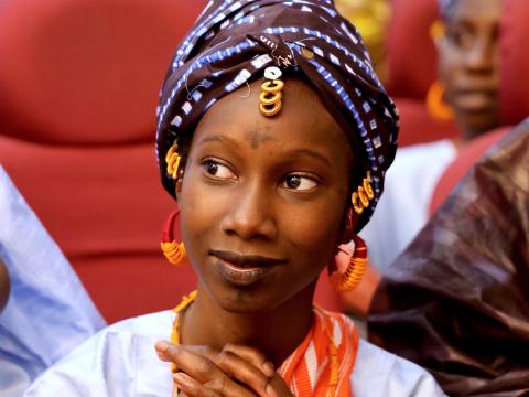 One of the 300 children invited to the ceremony.