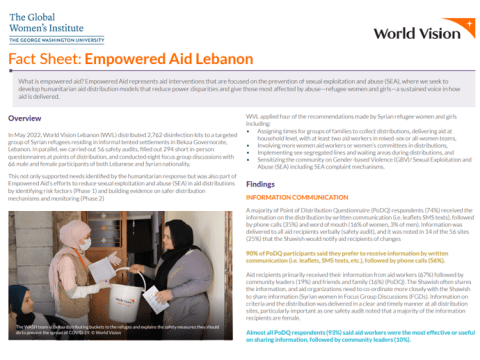 Fact sheet empowered aid