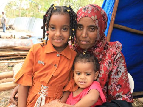 Halima and her two daughters