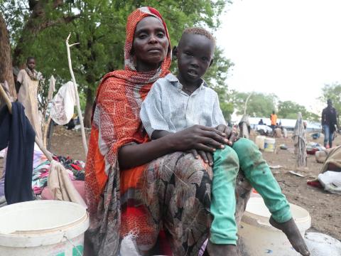 South Sudanese mother and child