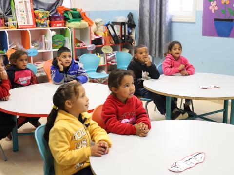 Group of Children in a kindergarten supported by World Vision