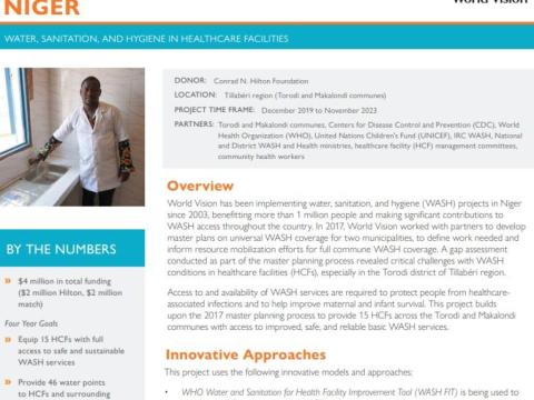 Niger WASH in Healthcare Facilities