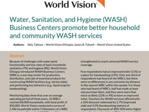 Technical Brief: WASH Business Centres