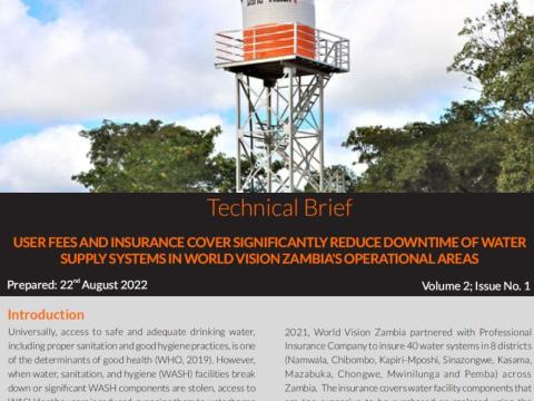 Technical Brief: Zambia WASH Insurance Project