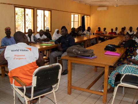 Participants during the training