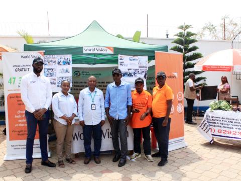 Le stand de World Vision à l'exposition de Kalemie