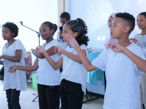 Children Singing of International Day of Peace