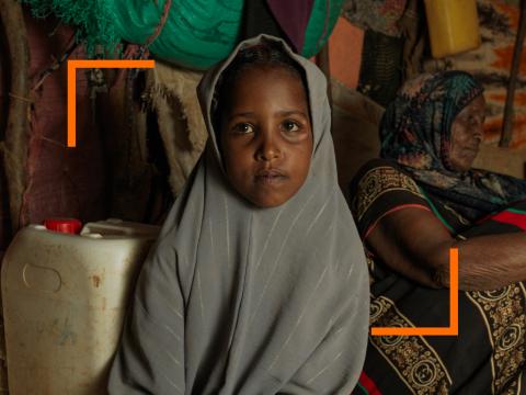 Faduma, from Somaliland sits in her