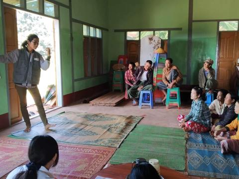 Jaw conducting Child Protection training in the community