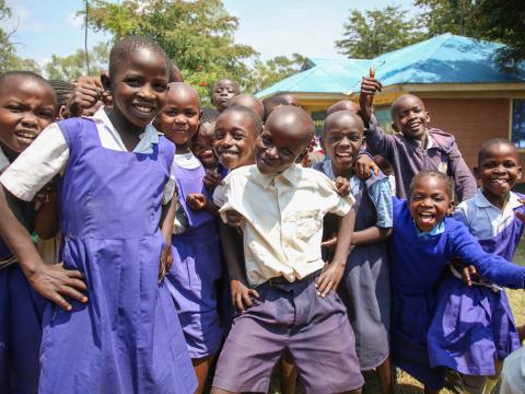 Pupils excited at the transformed school