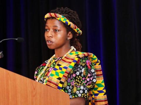  Emmanuella, aged 17, a young leader from Ghana.