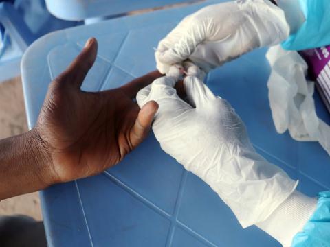 A scene of HIV test
