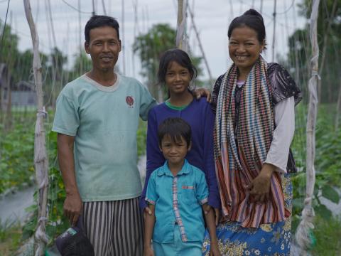 Cambodia family who have benefits from Celebrating Families