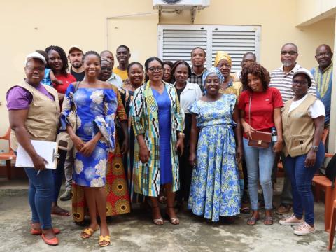 Team gathered to celebrate positive results.