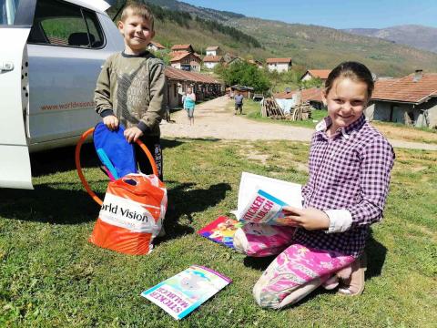 happy girls with their books