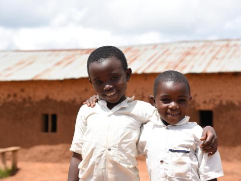 Children from a primary school in the DRC