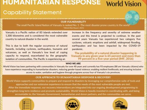 Capability Statement - Humanitarian Response