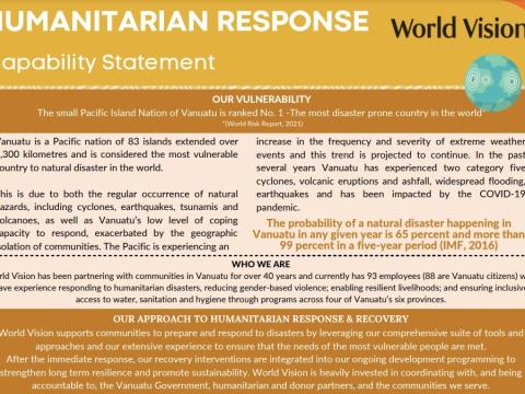Capability Statement - Humanitarian Response