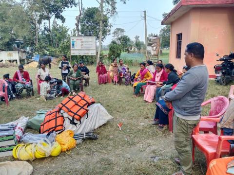 Handover of the search and rescue materials to WDMC of Kailali district