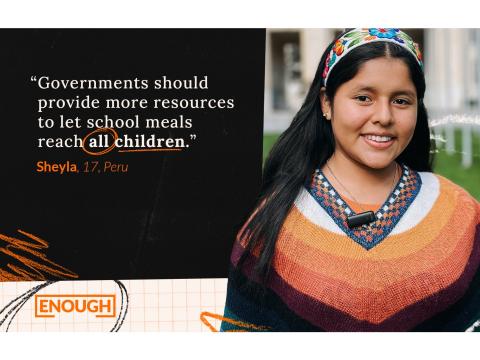Sheyla 17 Peru School Meals