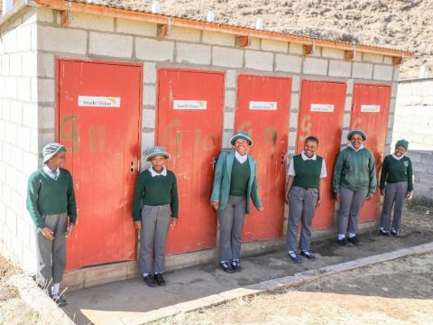 World Vision provides school toilets