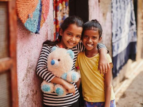 Two little girls from India