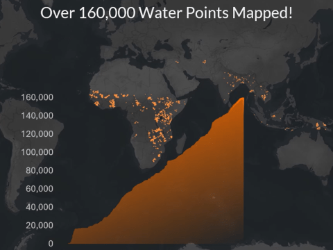 water GIS graph with a map