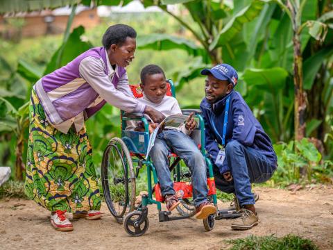 Abraham with his mum