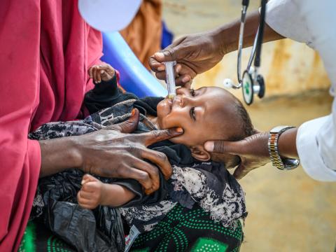 a little child getting tested