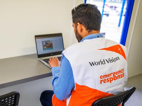 World Vision staff in a response