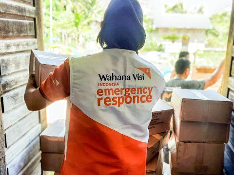 World Vision staff in a response