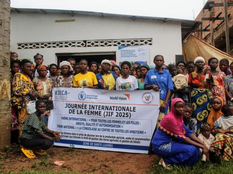 Women after the celebration of the international women's day 
