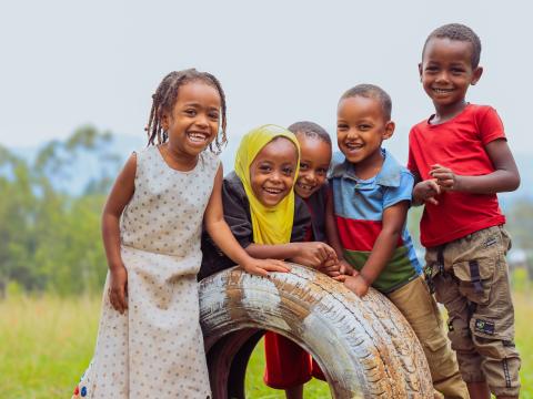 Smiling Children together