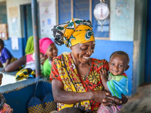 Mother and baby at health centre in Kenya