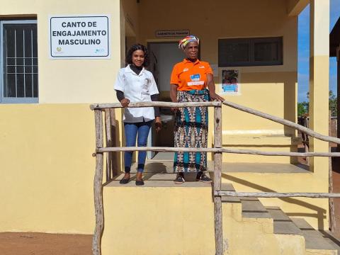 Ramp built by the CVA committee using local materials.