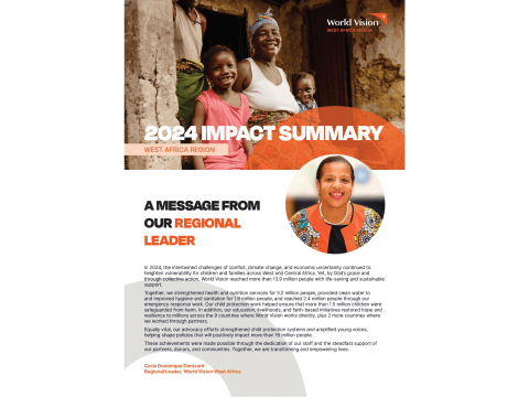 Cover - West Africa Impact Summary 2024 - World Vision International