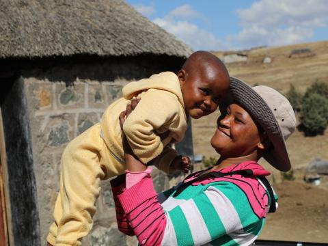 'Mashakhane and her daughter Ntaoleng joyful after overcoming malnutrition