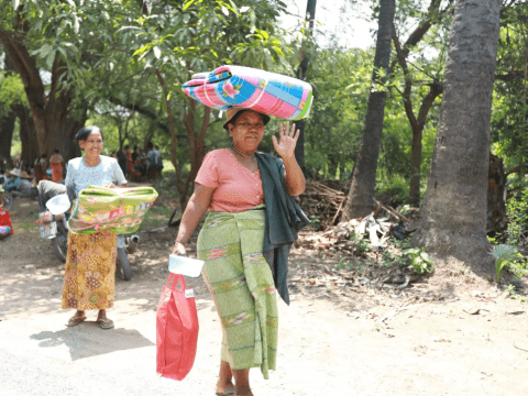 Basic Hygiene and family kit distribution  at Tada U Township