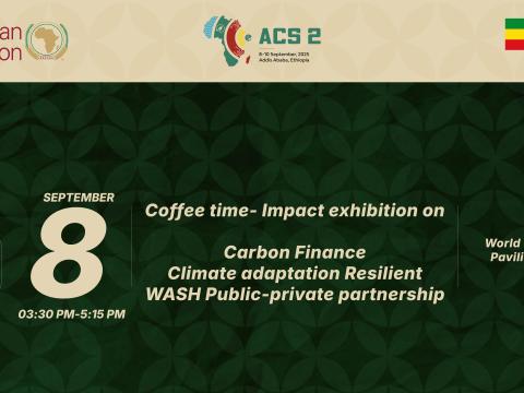Coffee time- Impact exhibition on Carbon Finance Climate adaptation Resilient WASH Public-private partnership