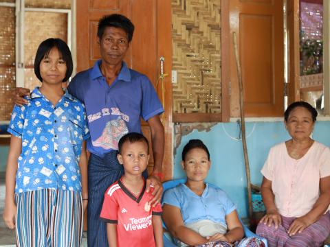 Aung and his family