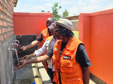 World Vision Rwanda Leadership celebrated access to clean water at Ntoma Health Center
