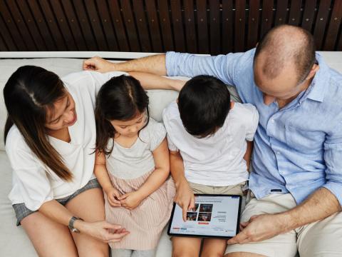 Portrait, family photos of sponsors from Australia