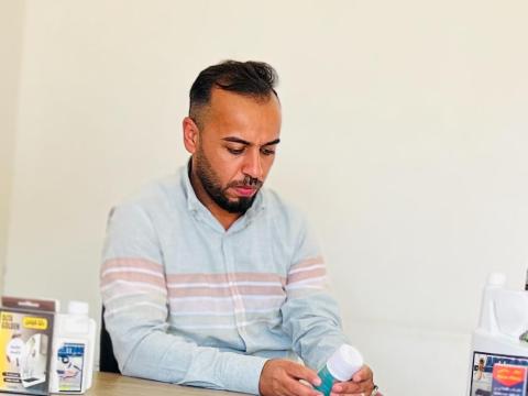 Rasool Khalid Khudher leading his agricultural enterprise in Nasiriyah, Dhi Qar Governorate. Photo credit: World Vision Iraq © 2025.