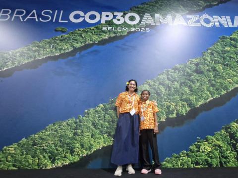 Lynthia and Irene at COP 30 in Belem, Brazil