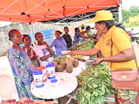 Women selling their products