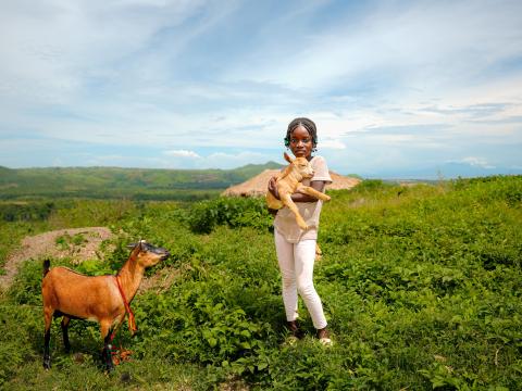Falene with goats