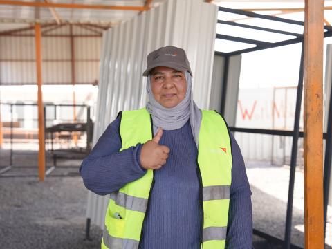 Noura* in the project workshop. World Vision Syria Response, Joanna Zreineh