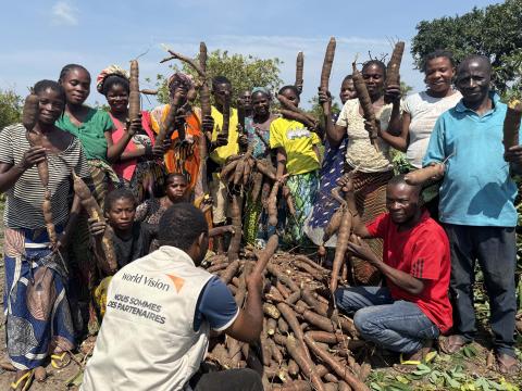 FFS members showing their harvest